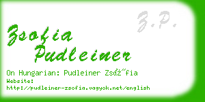 zsofia pudleiner business card